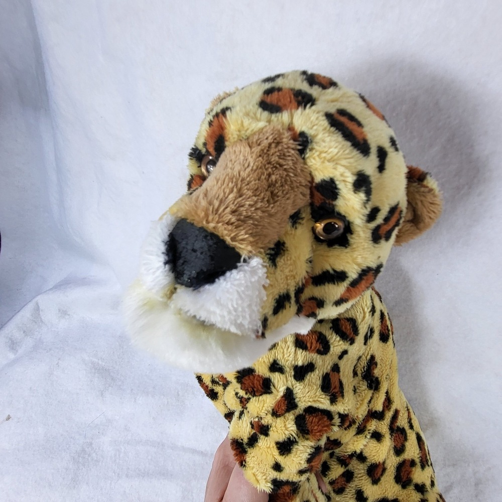 Disney Animal Kingdom Large Leopard‎ Jaguar Big Cat Plush Laying Down 17" Long